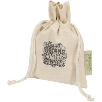 Odisha 140 g/m² OCS Bio Zuziehbeutel – 15 × 10 cm Natur