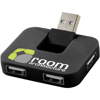 Gaia USB Hub mit 4 Anschlüssen Schwarz