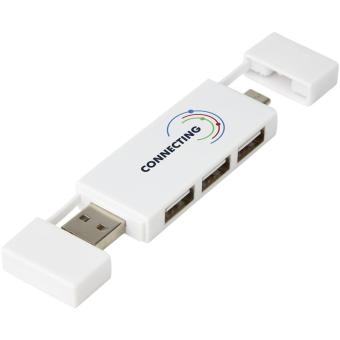Mulan doppelter USB 2.0-Hub Weiß