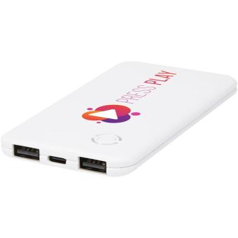 Slender 4000 mAh slim dual power bank White