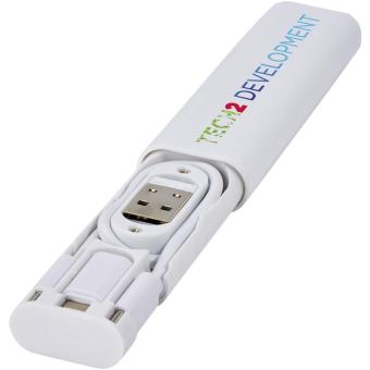 Whiz recycled plastic modular charging cable White