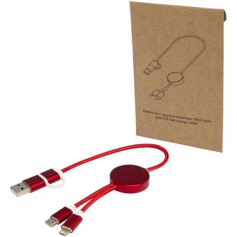 Alasia 5-in-1 recycled aluminium and plastic 30 cm data sync and 27W fast charge cable 