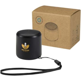 Velkis 3 W Bluetooth® Lautsprecher aus recyceltem Kunststoff Schwarz