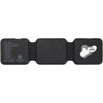 Armus 15 W 3-in-1 zusammenklappbares kabelloses Ladegerät aus recyceltem Kunststoff Schwarz