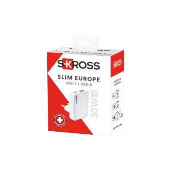 SKROSS® Slim 30W Europe wall charger White