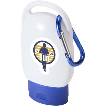 Rosie SPF 30 suncream with carabiner Aztec blue