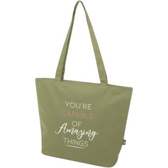 Panama GRS recycled zippered tote bag 20L Olive