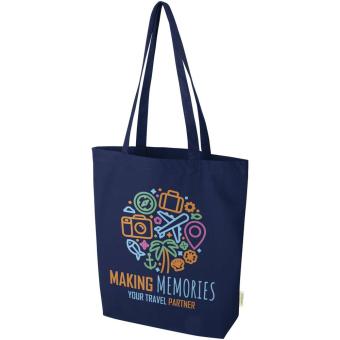 Orissa 270 g/m² organic tote bag 10L Navy