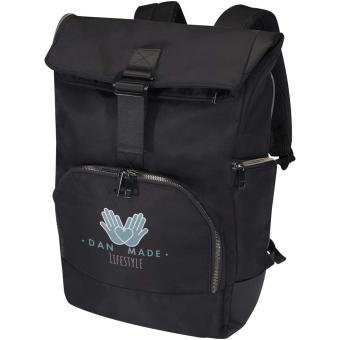 Rhine 15" Rolltop-Rucksack aus recyceltem GRS-Material 18 L Schwarz