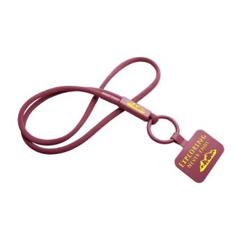 Tubyard lanyard phone holder with recycled plastic tube Burgundy