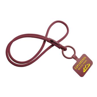 Tubyard Lanyard mit Telefonhalterung und elastischem Band Bordeaux