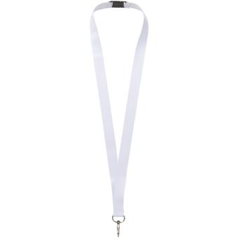 Addie sublimation lanyard with safety breakaway, black/white Black/white | 25mm