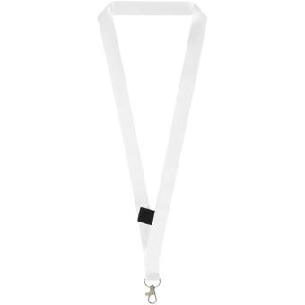 Neve sublimation lanyard with loop, black/white Black/white | 20mm