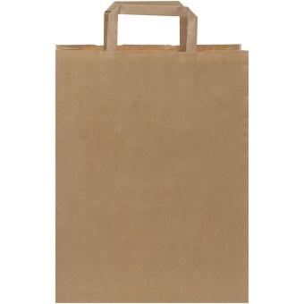 Kraftpapiertasche 80-90 g/m² mit flachen Griffen – 25 × 11 × 31 cm Natur