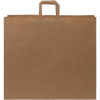 Kraftpapiertasche 90-100 g/m² mit flachen Griffen – 49,5 × 14 × 44 cm Natur