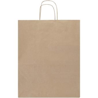 Kraft 80–90 g/m² Papiertasche mit Kordelgriffen – 32 × 17 × 39 cm Natur