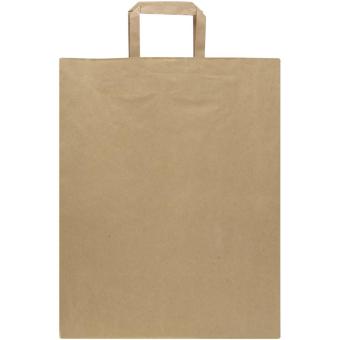 Kraft 80 g/m² Papiertasche mit flachen Griffen – 25 × 15 × 32 cm Natur