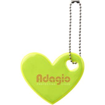 RFX™ H-12 heart reflective PVC hanger Neon yellow