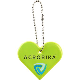 RFX™ H-16 heart reflective PVC hanger Neon yellow