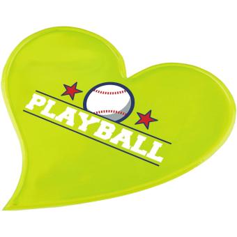 RFX™ S-12 heart L reflective PVC sticker Neon yellow