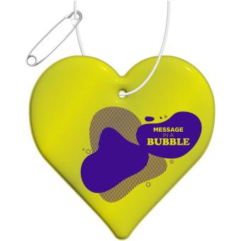 RFX™ H-09 heart reflective TPU hanger Neon yellow