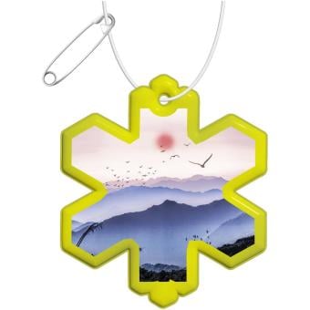 RFX™ H-10 snowflake reflective PVC hanger Neon yellow