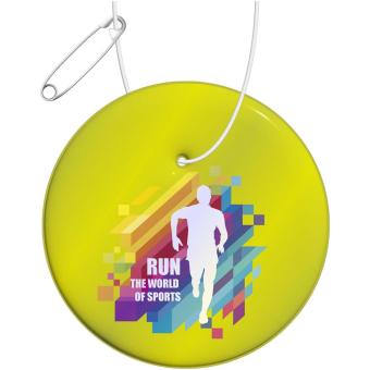 RFX™ H-16 runder, leichter, reflektierender PVC-Anhänger Neongelb