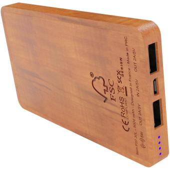 SCX.design P37 5000 mAh light-up wireless wooden power bank Timber