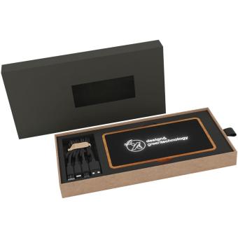 SCX.design P46 10.000 mAh wireless Powerbank aus Holz Braun