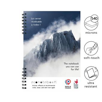 Econotebook NA5 wiederverwendbares Notizbuch mit Premiumcover Weiß