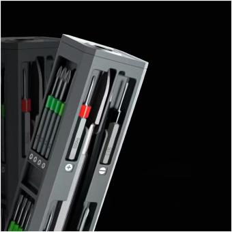 SCX.design T20 30-piece screwdriver and repair set in aluminium case Black