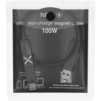SCX.design C59 100W magnetic silicone charging cable Black