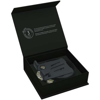 SCX.design O34 360° Smartphonehalterung mit 240W 4 in 1 Ladekabel Silbergrau