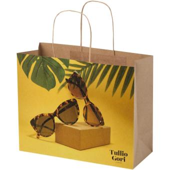 Kraftpapiertasche 120 g/m² mit gedrehten Griffen – 31 × 12 × 25 cm 