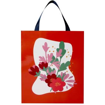 Smartfold Papiertüte, 210 g/m², mit Bandgriffen und Glanzlaminierung – 31 x 12 x 39 cm Blau