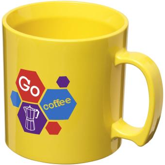 Standard 300 ml plastic mug Yellow