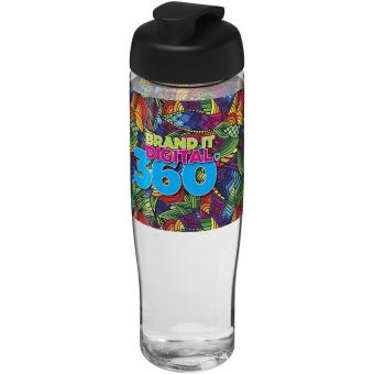 H2O Active® Tempo 700 ml Sportflasche mit Klappdeckel Transparent schwarz