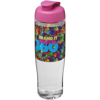 H2O Active® Tempo 700 ml flip lid sport bottle, pink Pink,transparent