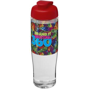 H2O Active® Tempo 700 ml flip lid sport bottle Transparent red