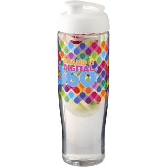 H2O Active® Tempo 700 ml flip lid sport bottle & infuser Transparent white