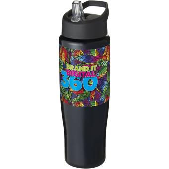 H2O Active® Tempo 700 ml Sportflasche mit Ausgussdeckel Schwarz