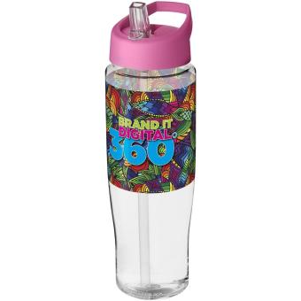 H2O Active® Tempo 700 ml spout lid sport bottle, pink Pink,transparent