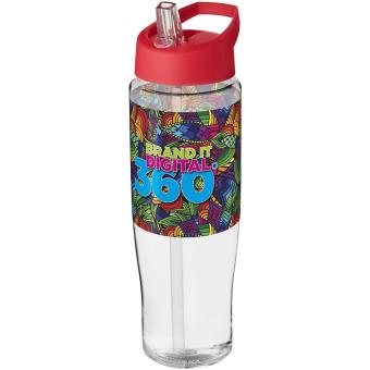 H2O Active® Tempo 700 ml spout lid sport bottle Transparent red