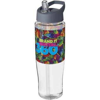 H2O Active® Tempo 700 ml spout lid sport bottle Transparent grey