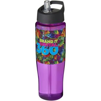 H2O Active® Tempo 700 ml Sportflasche mit Ausgussdeckel Schwarz/magenta