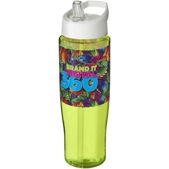 H2O Active® Tempo 700 ml Sportflasche mit Ausgussdeckel, weiß Weiß, lindgrün
