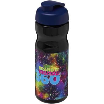 H2O Active® Base 650 ml Sportflasche mit Klappdeckel Schwarz/blau