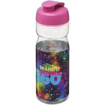 H2O Active® Base 650 ml Sportflasche mit Klappdeckel, rosa Rosa,transparent