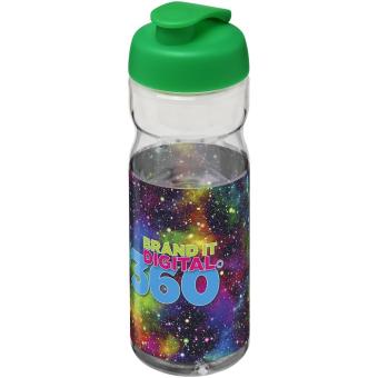 H2O Active® Base 650 ml flip lid sport bottle Transparent green
