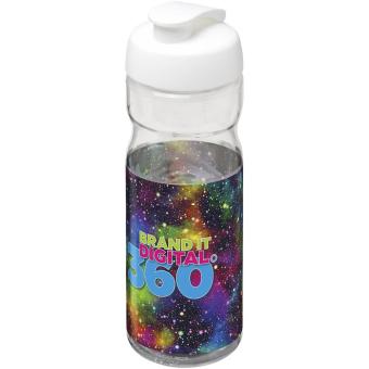 H2O Active® Base 650 ml Sportflasche mit Klappdeckel Transparent weiß